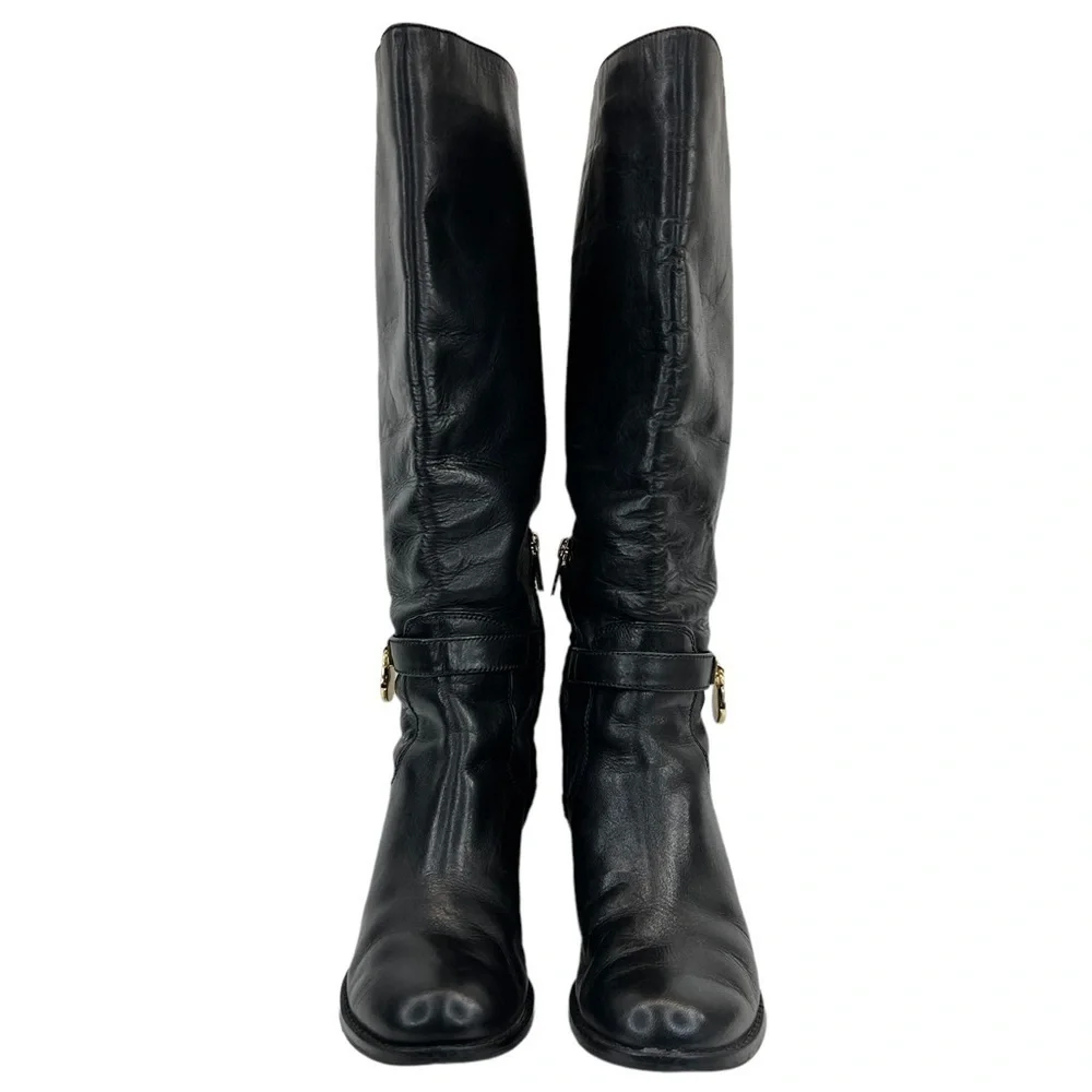 MICHAEL Michael Kors Women’s Black Leather Riding Boots - Picture 5 of 16